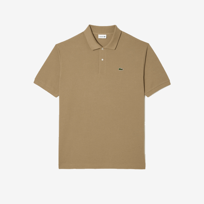 beige cb8 V6HV232 Hommes Lacoste polo en coton petit piqué - grande taille - long