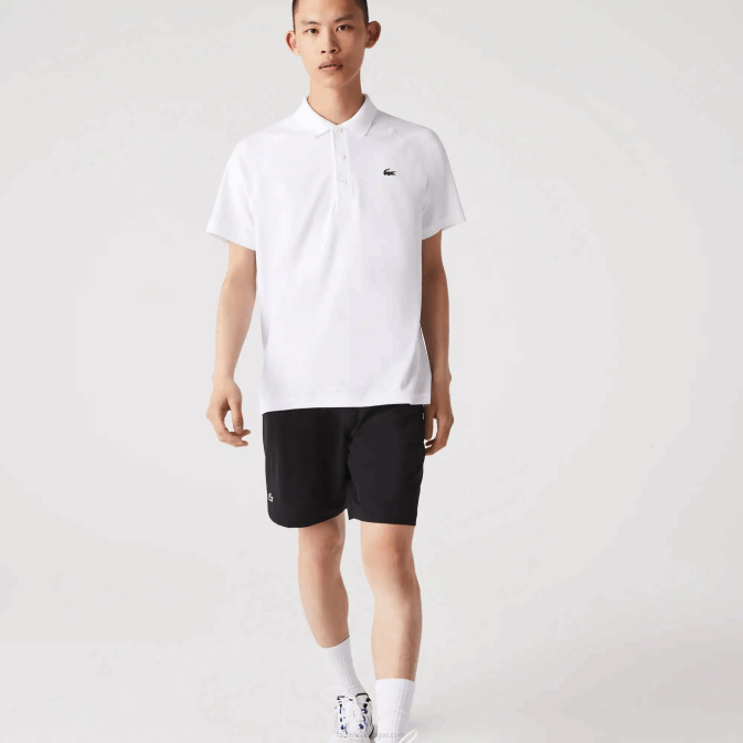 blanc 001 V6HV164 Hommes Lacoste polo sport interlock respirant et résistant à l'abrasion