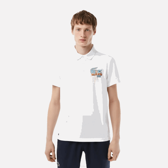blanc 001 V6HV205 Hommes Lacoste polo en piqué sport miami open edition
