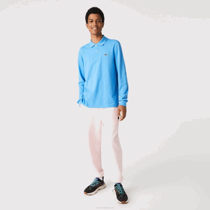 bleu 4xa V6HV821 Hommes Lacoste polo à manches longues original l.12.12