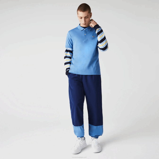 bleu 776 V6HV928 Hommes Lacoste polo coupe classique en coton pima