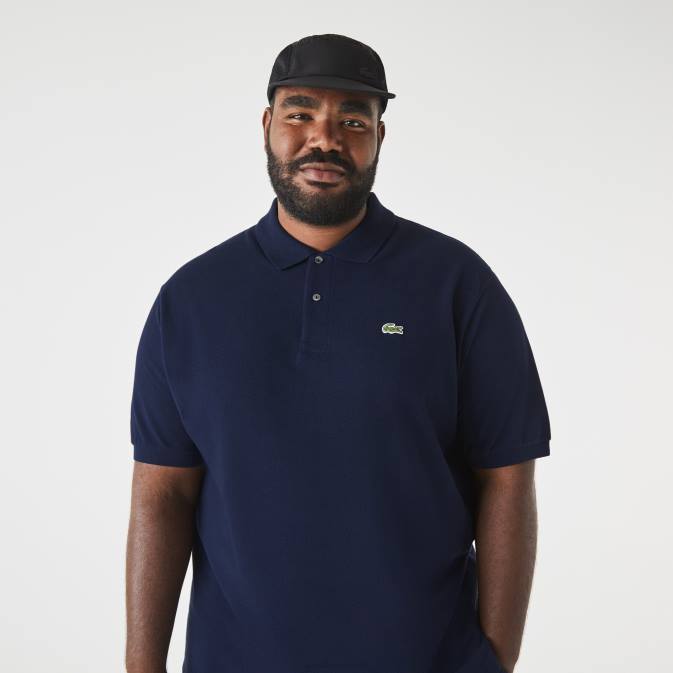bleu marine 166 V6HV171 Hommes Lacoste polo en coton petit piqué - grande taille - grand