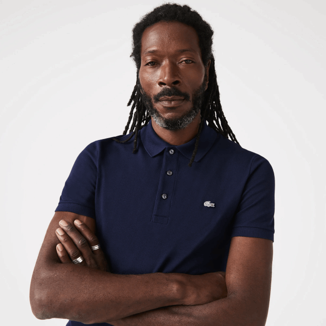 bleu marine 166 V6HV563 Hommes Lacoste polo stretch petit piqué coupe slim
