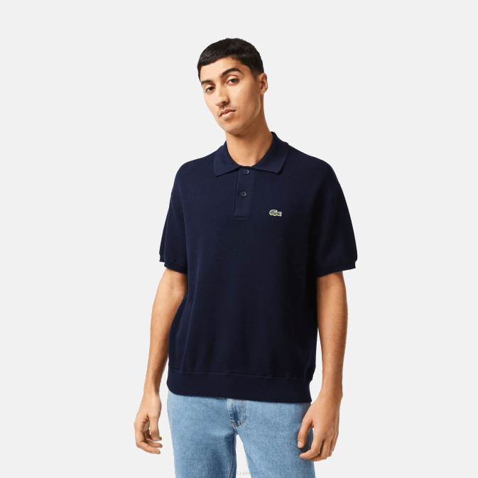 bleu marine 423 V6HV440 Hommes Lacoste polo à rayures en coton bio