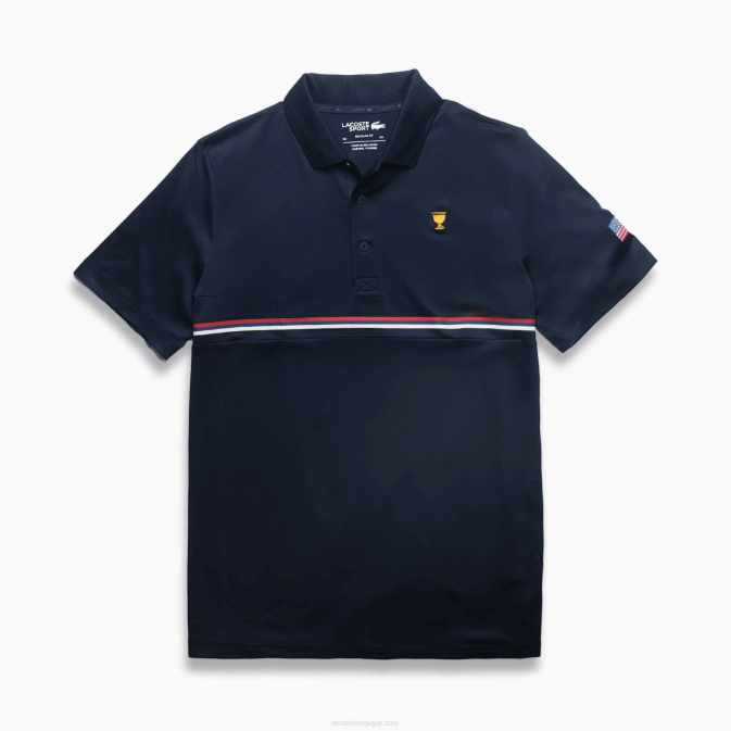 bleu marine rouge blanc t55 V6HV1217 Hommes Lacoste polo de sport de la coupe des présidents