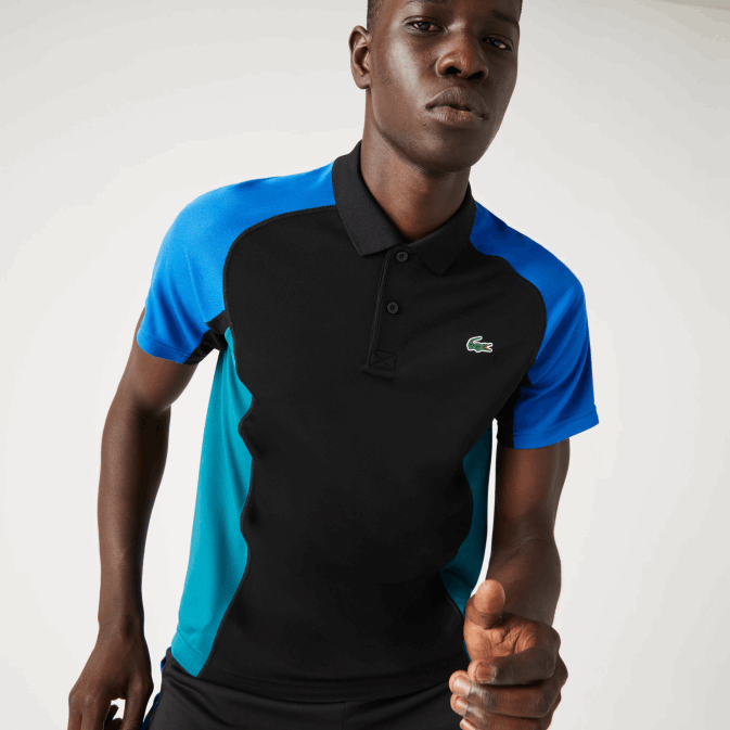 bleu noir vert y57 V6HV780 Hommes Lacoste polo de tennis sport thermorégulateur en piqué