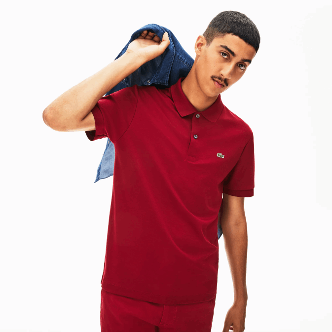 bordeaux 476 V6HV258 Hommes Lacoste polo coupe classique en coton pima