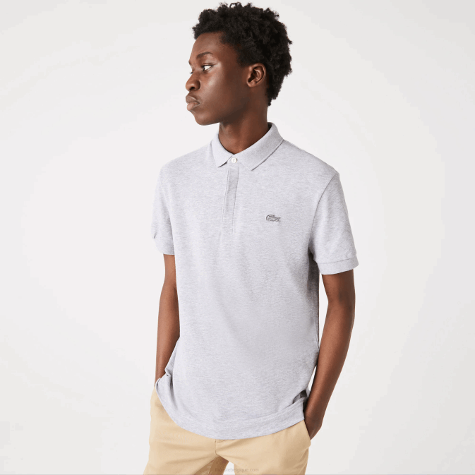 gris chiné cca V6HV659 Hommes Lacoste polo piqué de coton stretch smart paris