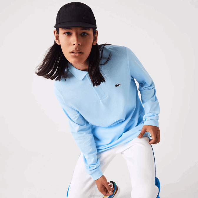hbp bleu V6HV643 Hommes Lacoste polo à manches longues original l.12.12