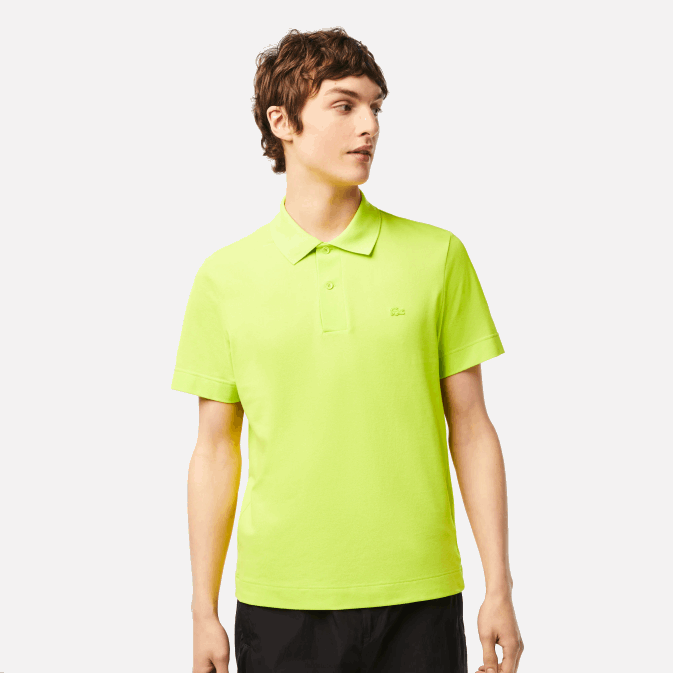 jaune 90v V6HV261 Hommes Lacoste polo en piqué de coton respirant Active Movement