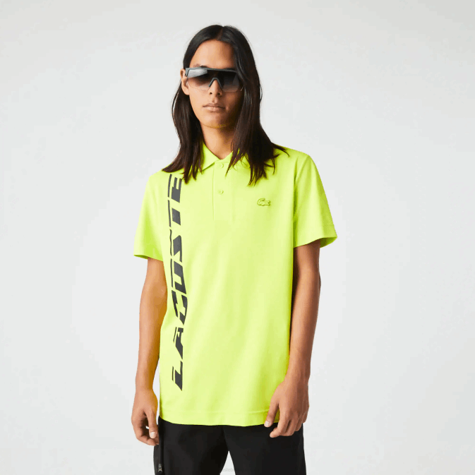 jaune 90v V6HV627 Hommes Lacoste polo regular fit en piqué à logo