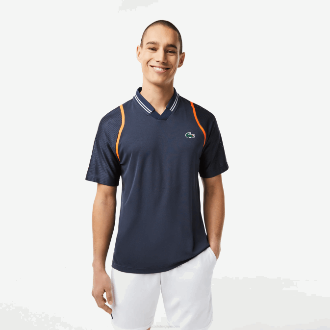 kxe bleu V6HV235 Hommes Lacoste polo tennis x daniil medvedev