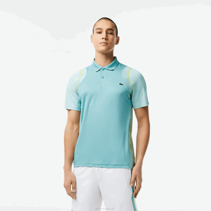 menthe br8 V6HV84 Hommes Lacoste polo de tennis en polyester recyclé