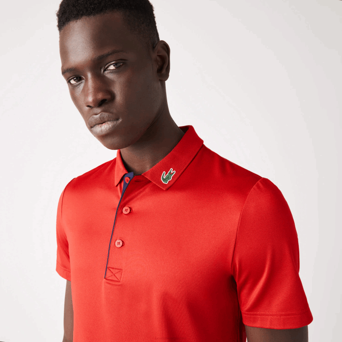 rouge bleu marine 528 V6HV597 Hommes Lacoste polo de golf en jersey de sport