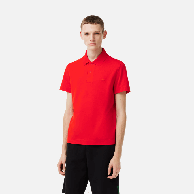 s5h rouge V6HV172 Hommes Lacoste polo en piqué de coton respirant Active Movement