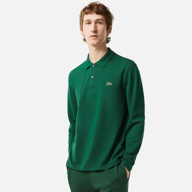 vert 132 V6HV746 Hommes Lacoste polo à manches longues original l.12.12