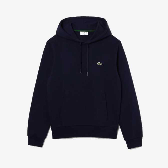 bleu marine 166 V6HV264 Hommes Lacoste sweat à capuche coton bio