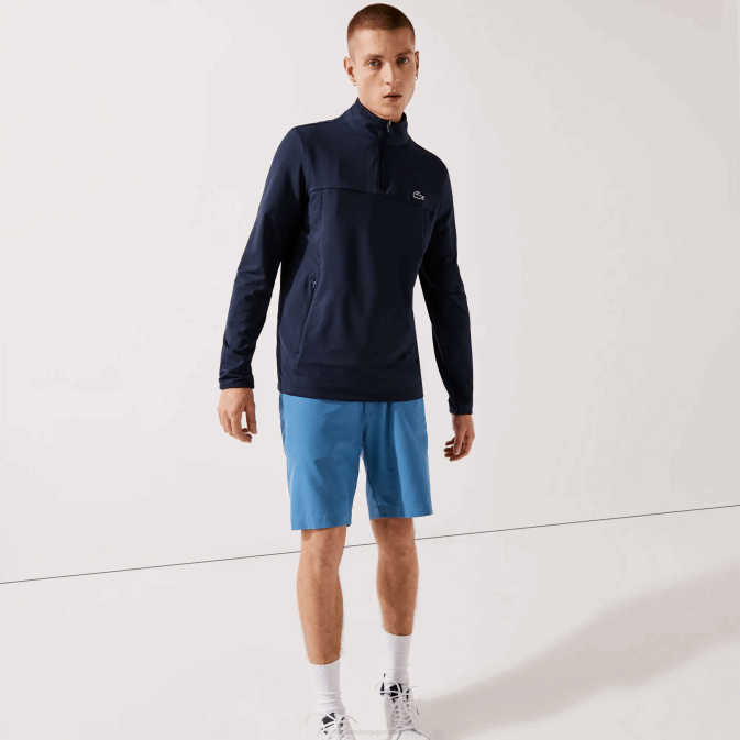 bleu marine 166 V6HV980 Hommes Lacoste sweat col zippé sport stretch