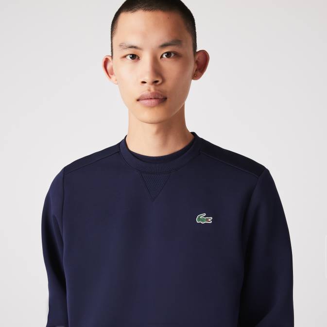 bleu marine 423 V6HV1064 Hommes Lacoste sweat à empiècements en mesh sport