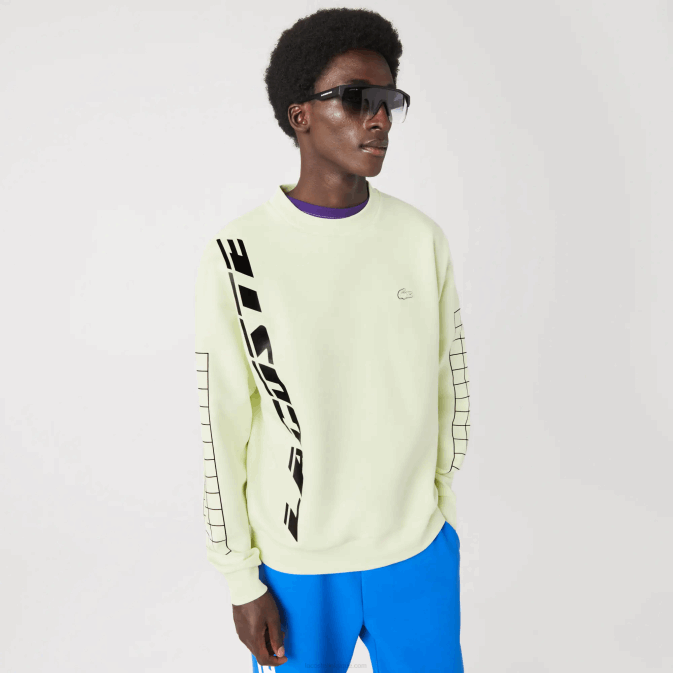 jaune 6gd V6HV1000 Hommes Lacoste sweat ample en piqué