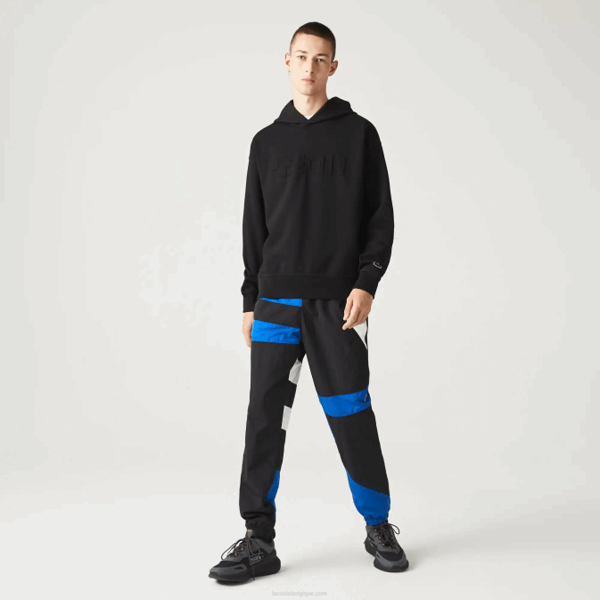 noir 031 V6HV1053 Hommes Lacoste sweat à capuche coupe ample