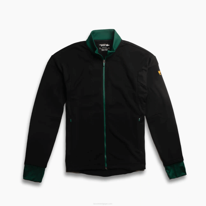 noir vert qtx V6HV1244 Hommes Lacoste sweat zippé coupe des présidents