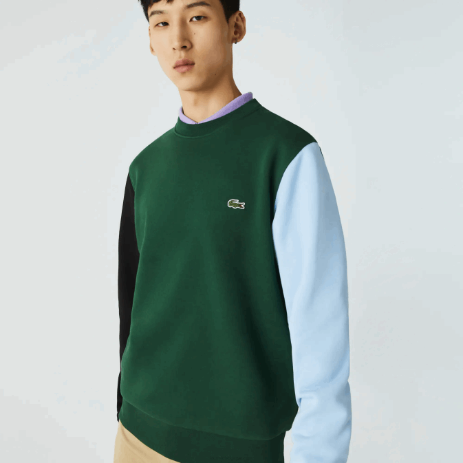 vert noir bleu ug6 V6HV1096 Hommes Lacoste sweat molleton brossé
