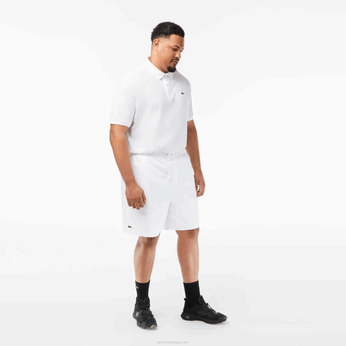 blanc 001 V6HV1446 Hommes Lacoste short de sport doublé en jersey coupe décontractée - grande taille - grand