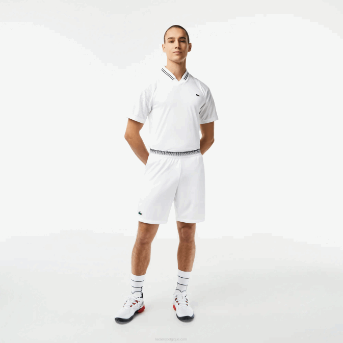 blanc 001 V6HV428 Hommes Lacoste short en résille tennis x daniil medvedev