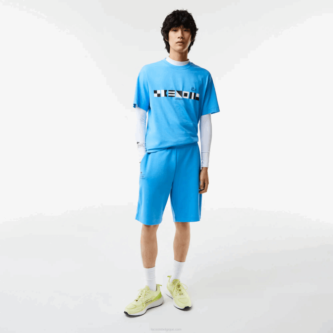 bleu 4xa V6HV1356 Hommes Lacoste short à imprimé réfléchissant