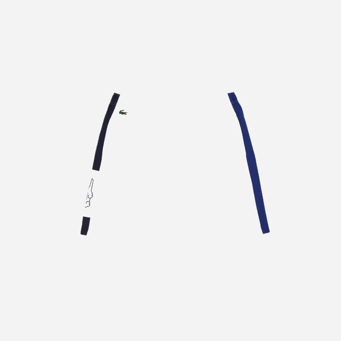 bleu marine blanc zqk V6HV1624 Hommes Lacoste short sport léger à blocs de couleurs