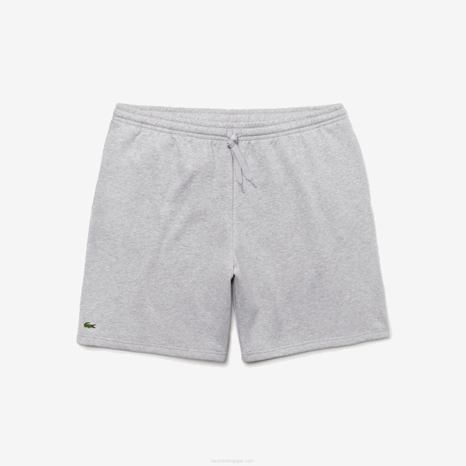 gris chiné cca V6HV1521 Hommes Lacoste short de sport extra large en polaire