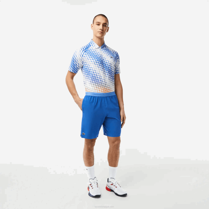 kxb bleu V6HV409 Hommes Lacoste short tennis x novak djokovic