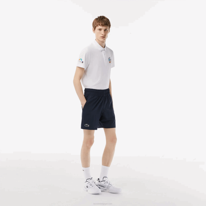 kxe bleu V6HV472 Hommes Lacoste short sport miami open edition