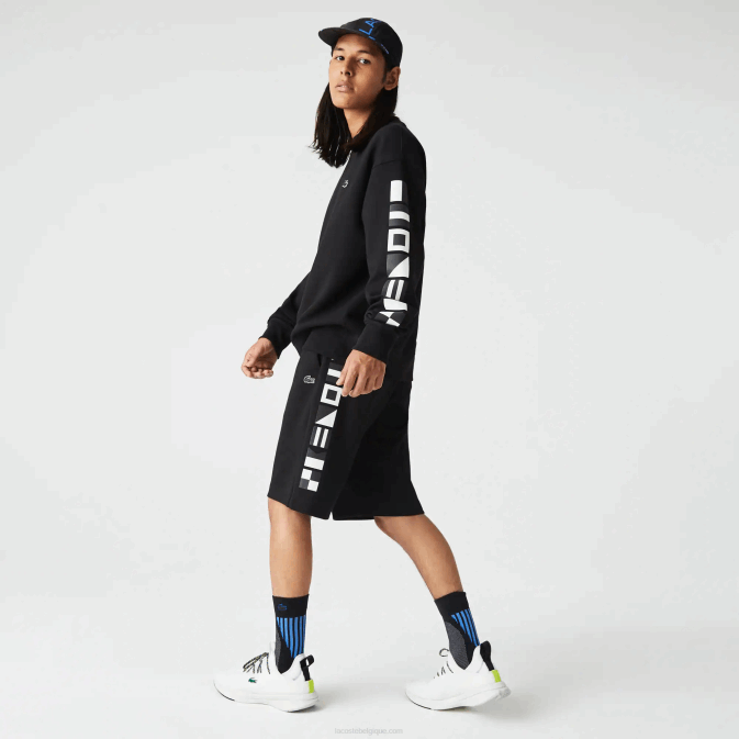 noir 031 V6HV1354 Hommes Lacoste short à imprimé réfléchissant