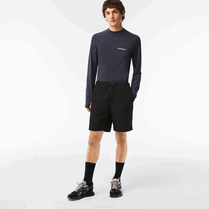 noir 031 V6HV1443 Hommes Lacoste short de tennis à losanges solides sport