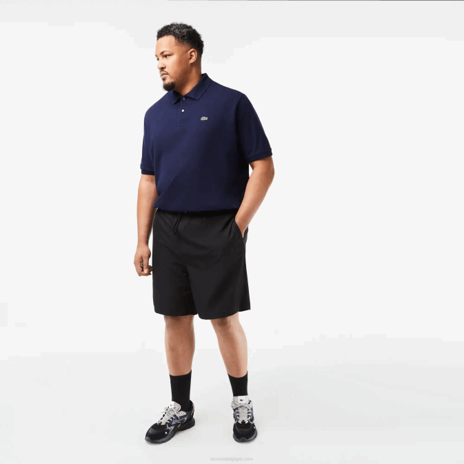 noir 031 V6HV1445 Hommes Lacoste short de sport doublé en jersey coupe décontractée - grande taille - grand