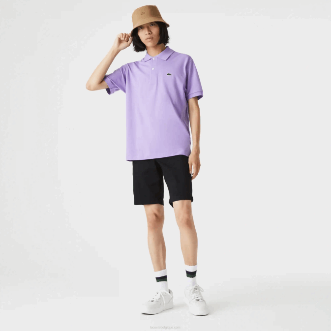 noir 031 V6HV432 Hommes Lacoste bermuda slim en coton stretch