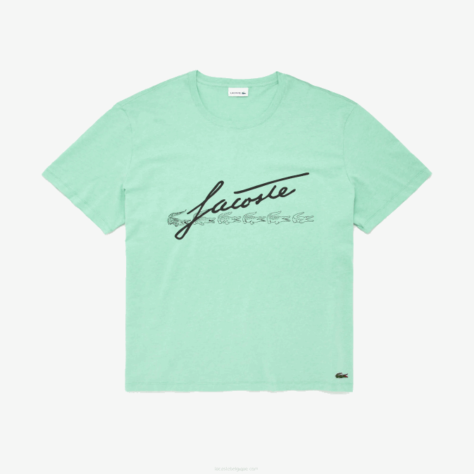 VHC vert V6HV850 Hommes Lacoste t-shirt à imprimé signature xl