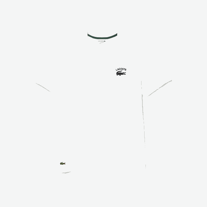 blanc 001 V6HV103 Hommes Lacoste t-shirt coupe classique en jersey de coton