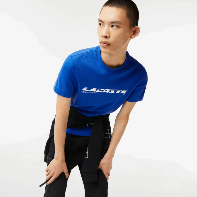 bleu k1q V6HV562 Hommes Lacoste t-shirt regular fit en piqué à logo