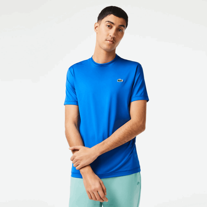 kxb bleu V6HV120 Hommes Lacoste t-shirt sport coupe slim en jersey stretch