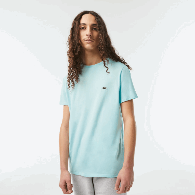 menthe lgf V6HV112 Hommes Lacoste t-shirt en jersey de coton pima à col rond