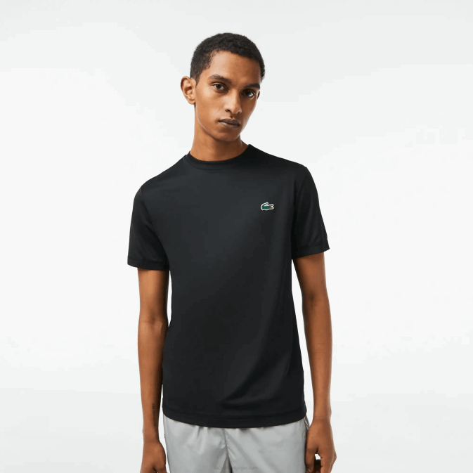 noir 031 V6HV118 Hommes Lacoste t-shirt sport coupe slim en jersey stretch