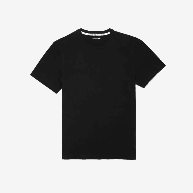 noir 031 V6HV1383 Hommes Lacoste t-shirt de détente à manches courtes