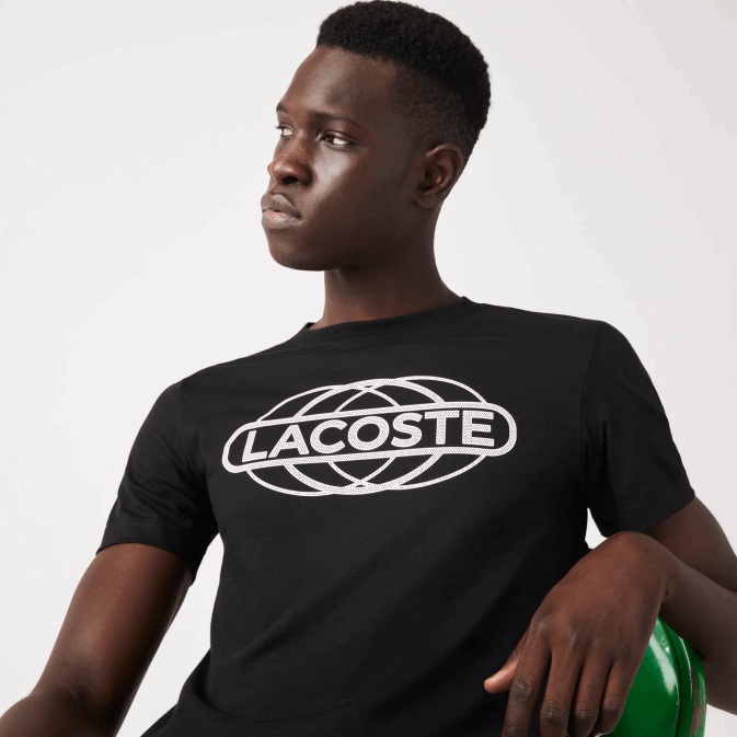 noir 031 V6HV694 Hommes Lacoste t-shirt jersey bio sport