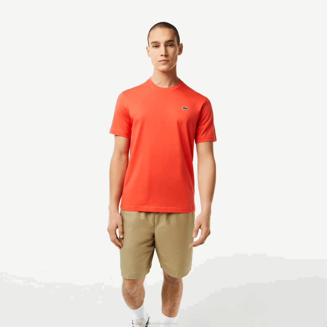 orange 02k V6HV83 Hommes Lacoste t-shirt sport respirant