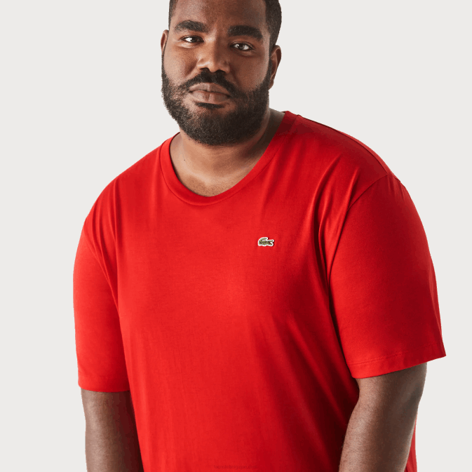 rouge 240 V6HV729 Hommes Lacoste t-shirt coupe classique en jersey de coton pima xl