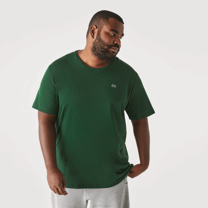 vert 132 V6HV832 Hommes Lacoste t-shirt en jersey de coton xl à col rond