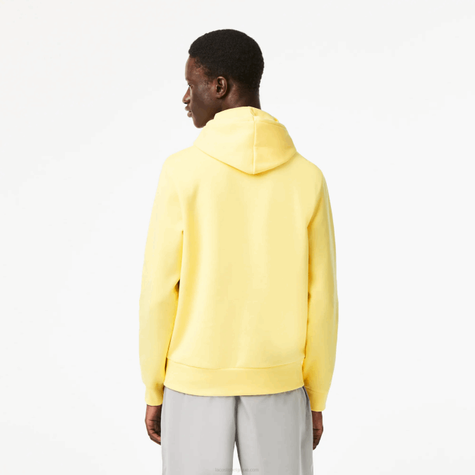 jaune 107 V6HV310 Hommes Lacoste sweat à capuche coton bio